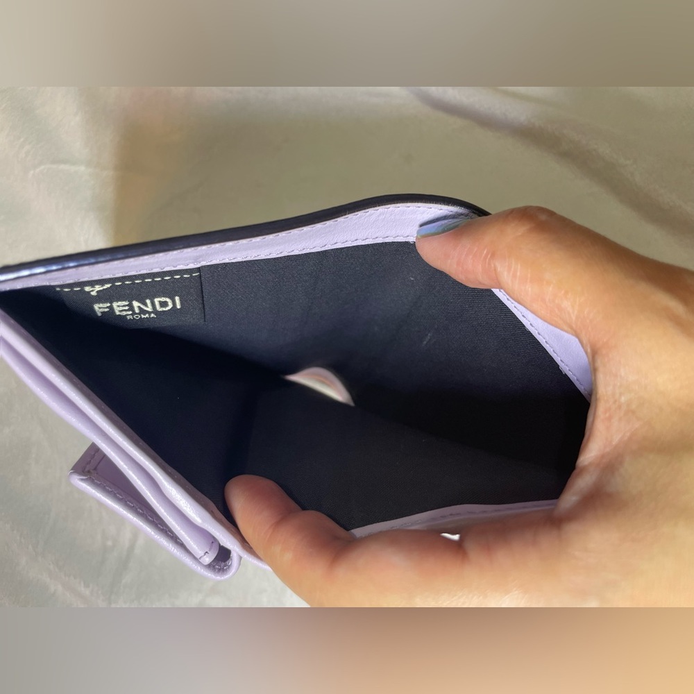 Fendi Lilac F Is Fendi Bifold Compact Wallet 💜 - Picture 14 of 16